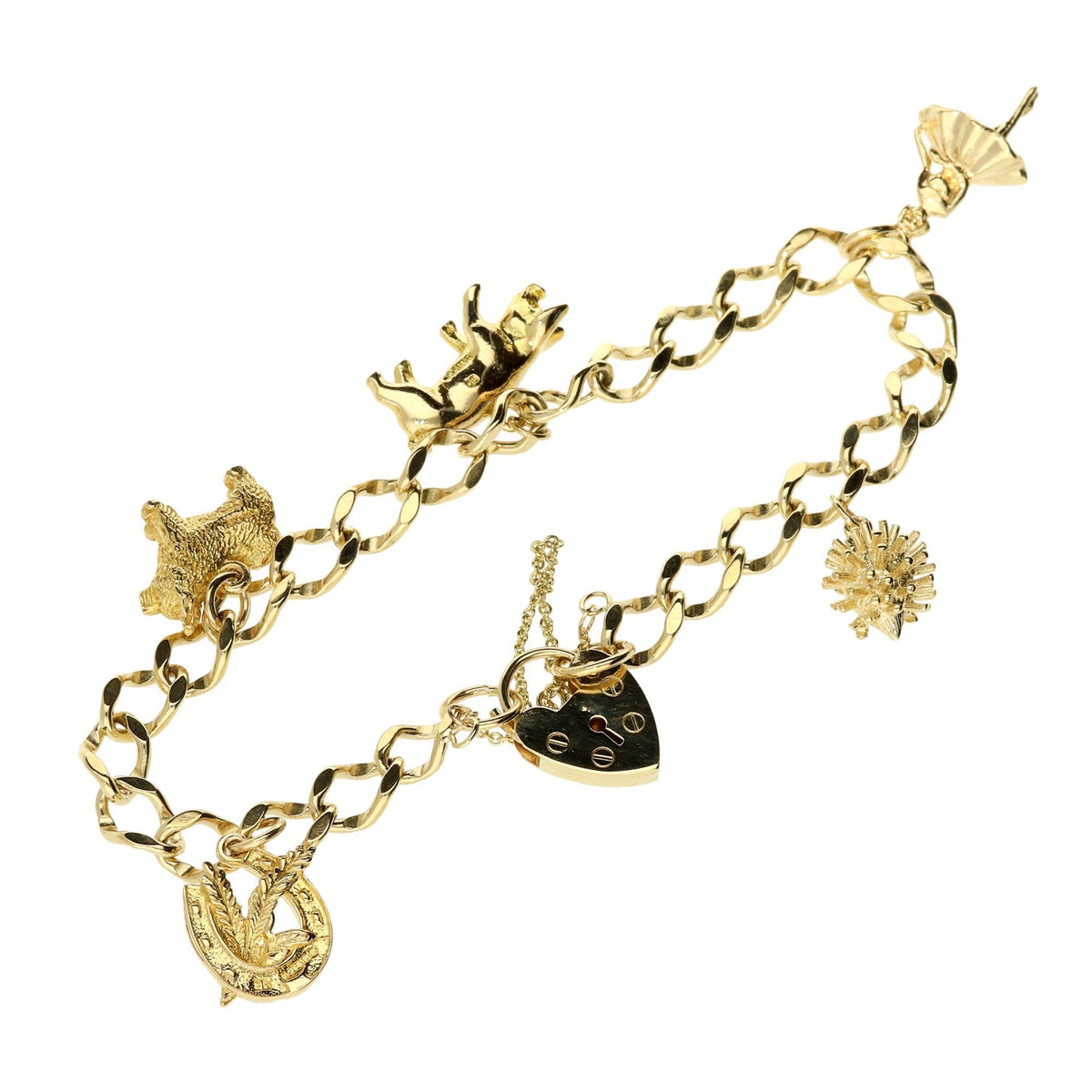 9ct Yellow-Gold Charm Bracelet - 17.7g