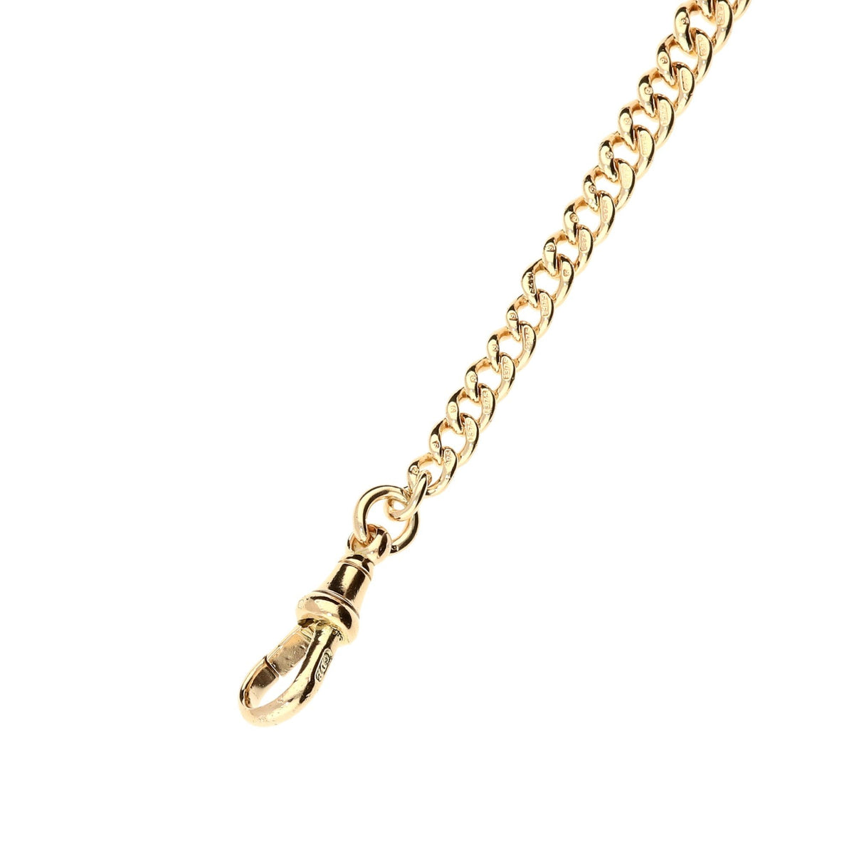 9ct Rose Gold Graduated Albert Bracelet With T-Bar - 21.1g