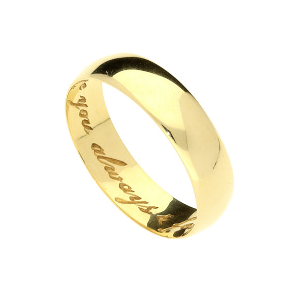 18ct Yellow Gold Polished Wedding Ring - 6mm - 5.20g