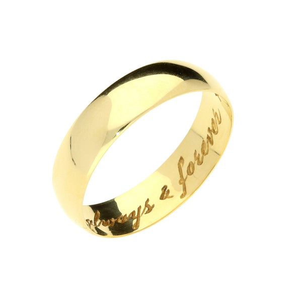 18ct Yellow Gold Polished Wedding Ring - 6mm - 5.20g