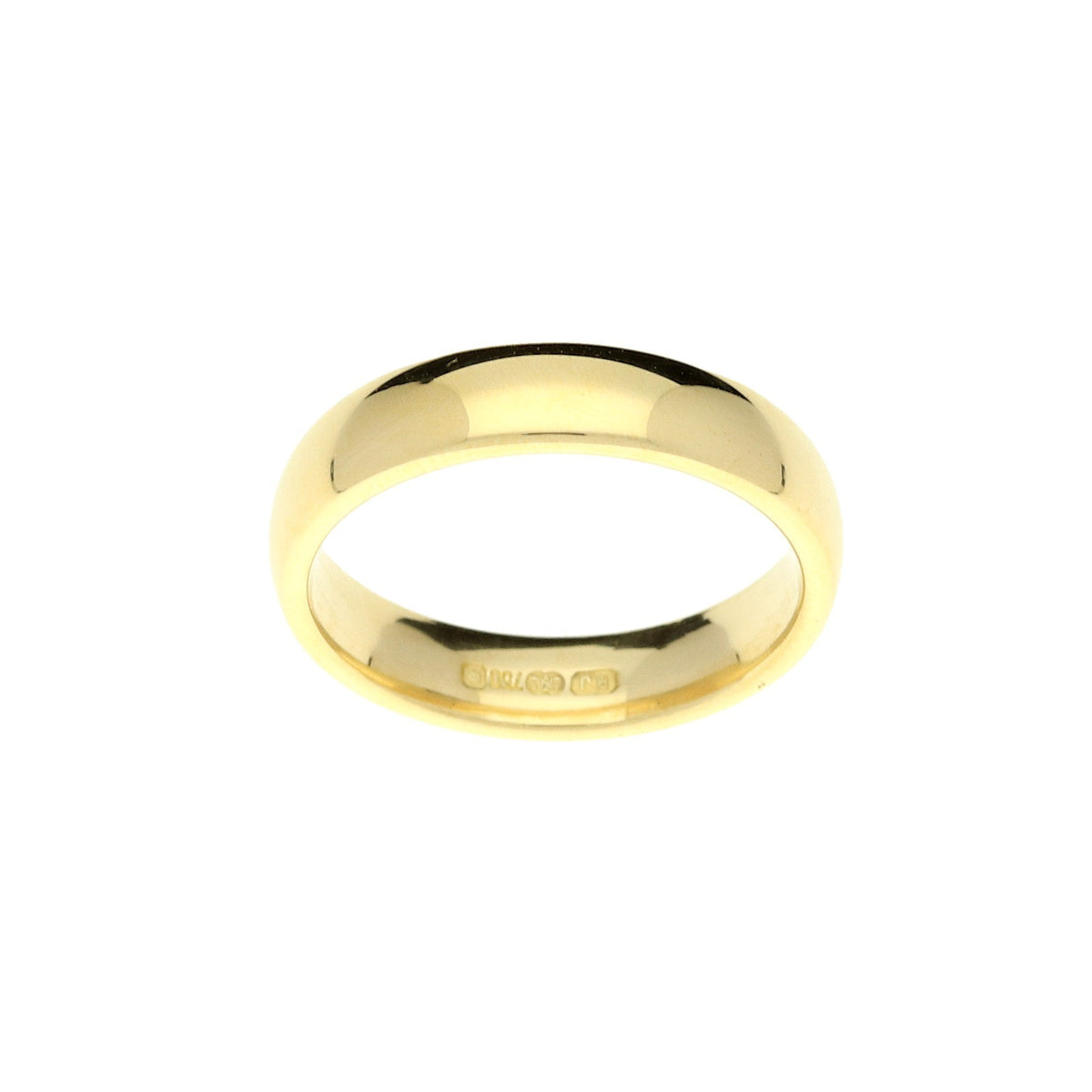 18ct Yellow Gold Polished Wedding Ring - 4mm - 4.20g
