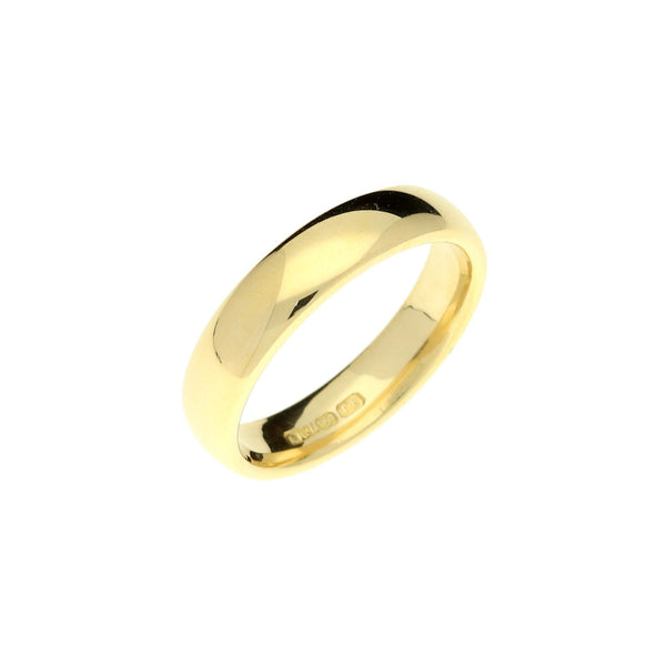 18ct Yellow Gold Polished Wedding Ring - 4mm - 4.20g