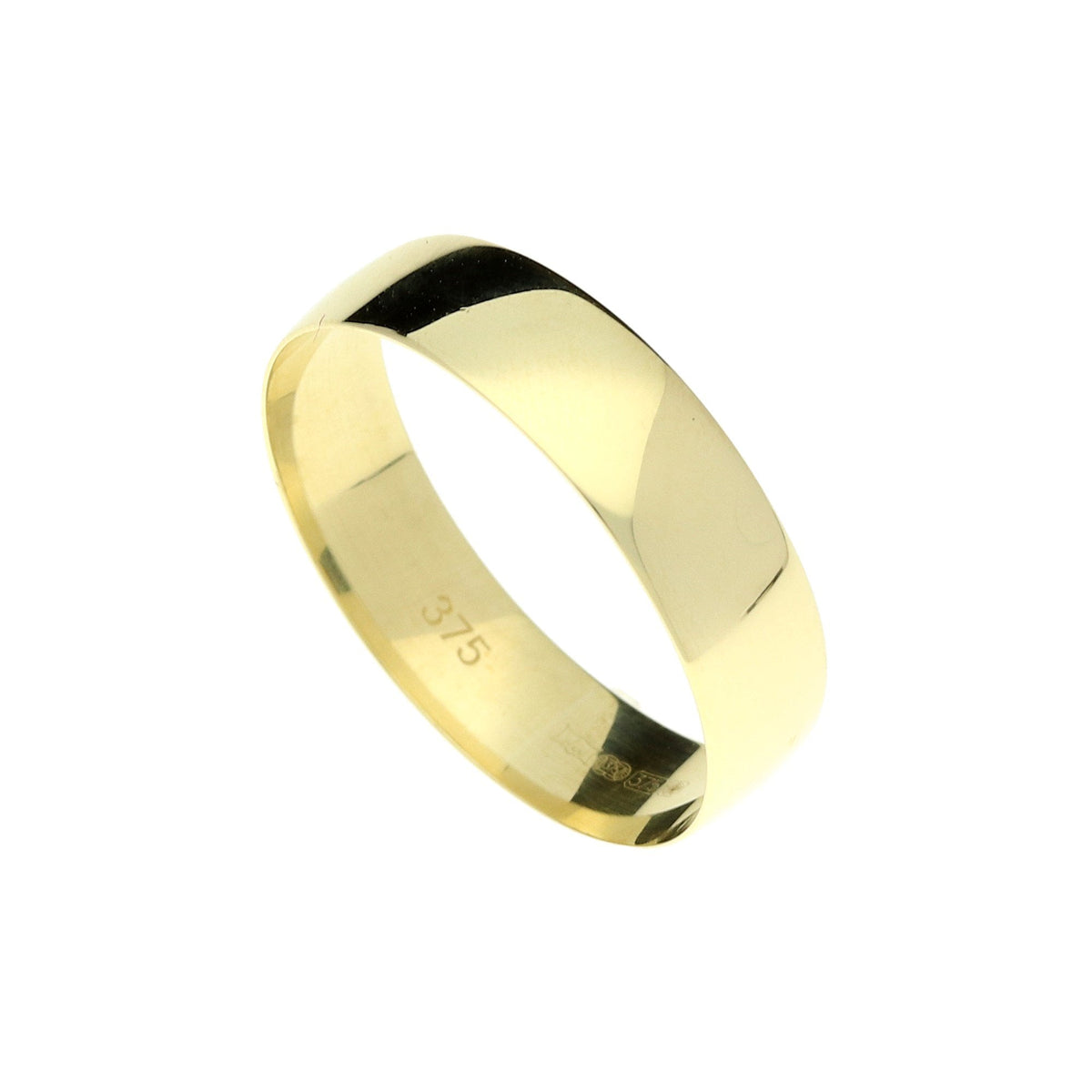 9ct Yellow Gold Polished Wedding Ring - 5mm - 2.20g