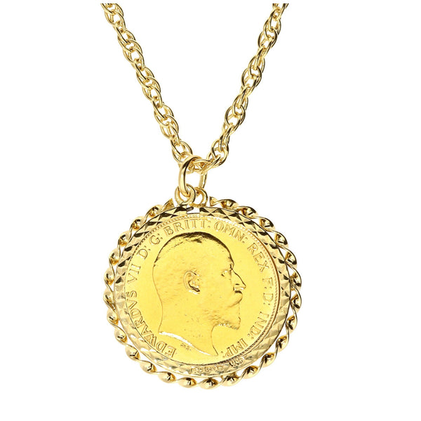 1906 Half Sovereign Pendant & Chain - 10.6g