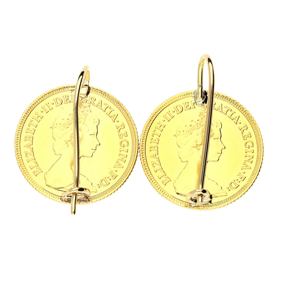 1982 Half-Sovereign Earrings - 8.6g