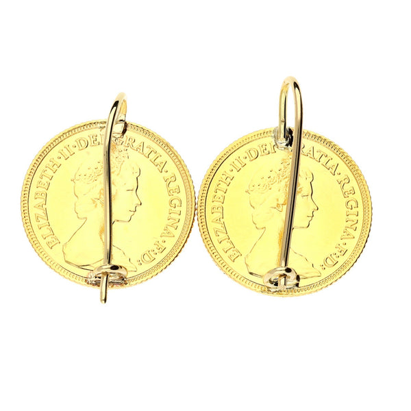 1982 Half-Sovereign Earrings - 8.6g