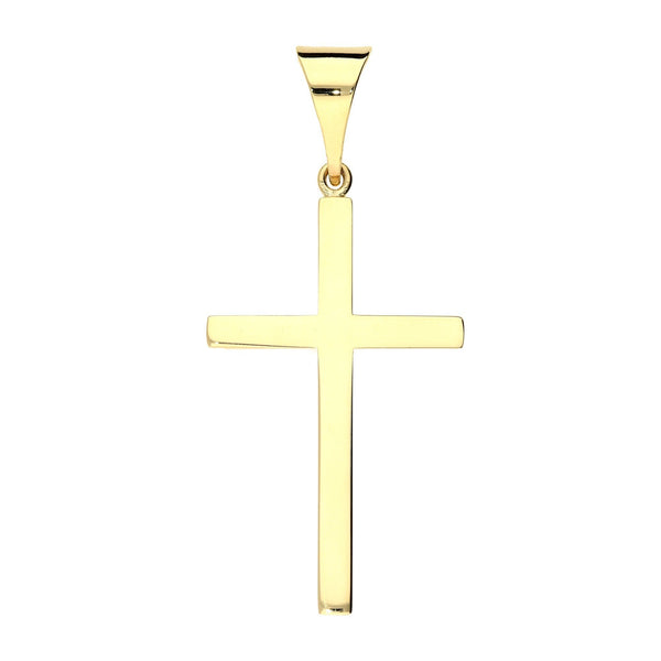 9ct Solid Yellow Gold Large Cross - 5.5g
