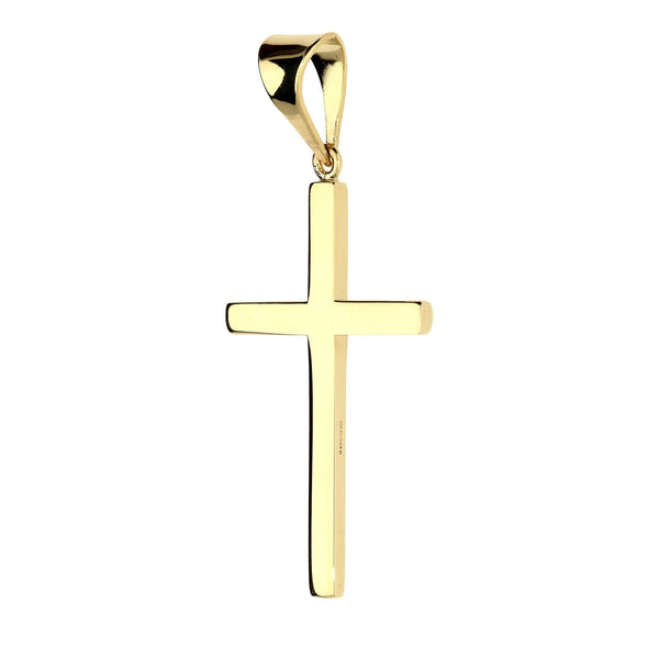 9ct Solid Yellow Gold Large Cross - 5.5g