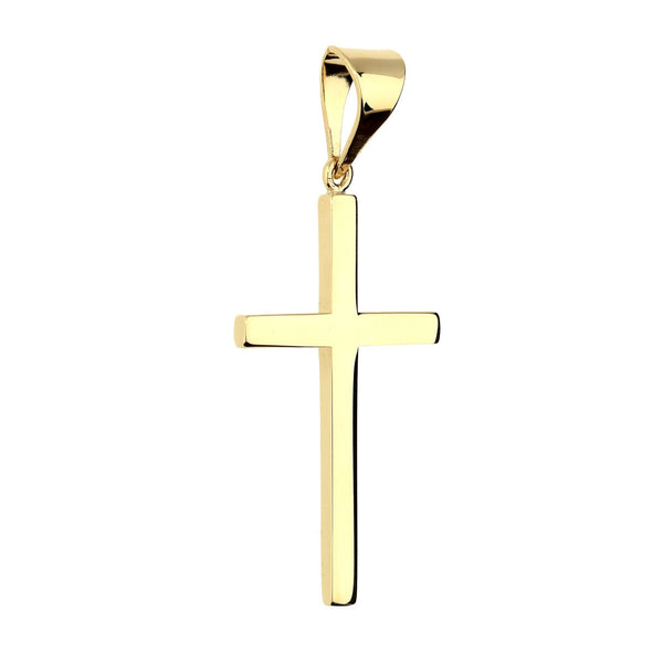 9ct Solid Yellow Gold Large Cross - 5.5g