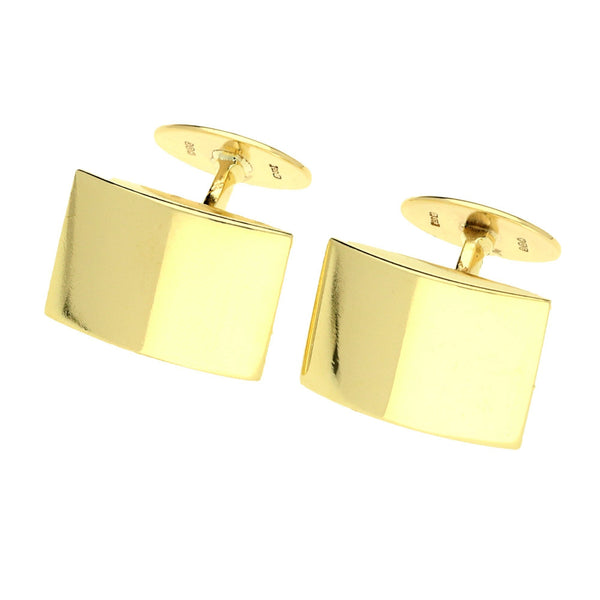 9ct Yellow Gold Rectangular Cufflinks - 7.0g