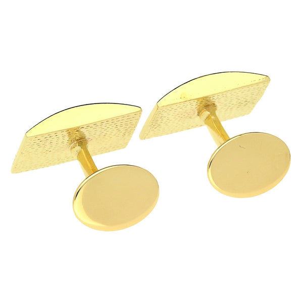 9ct Yellow Gold Rectangular Cufflinks - 7.0g