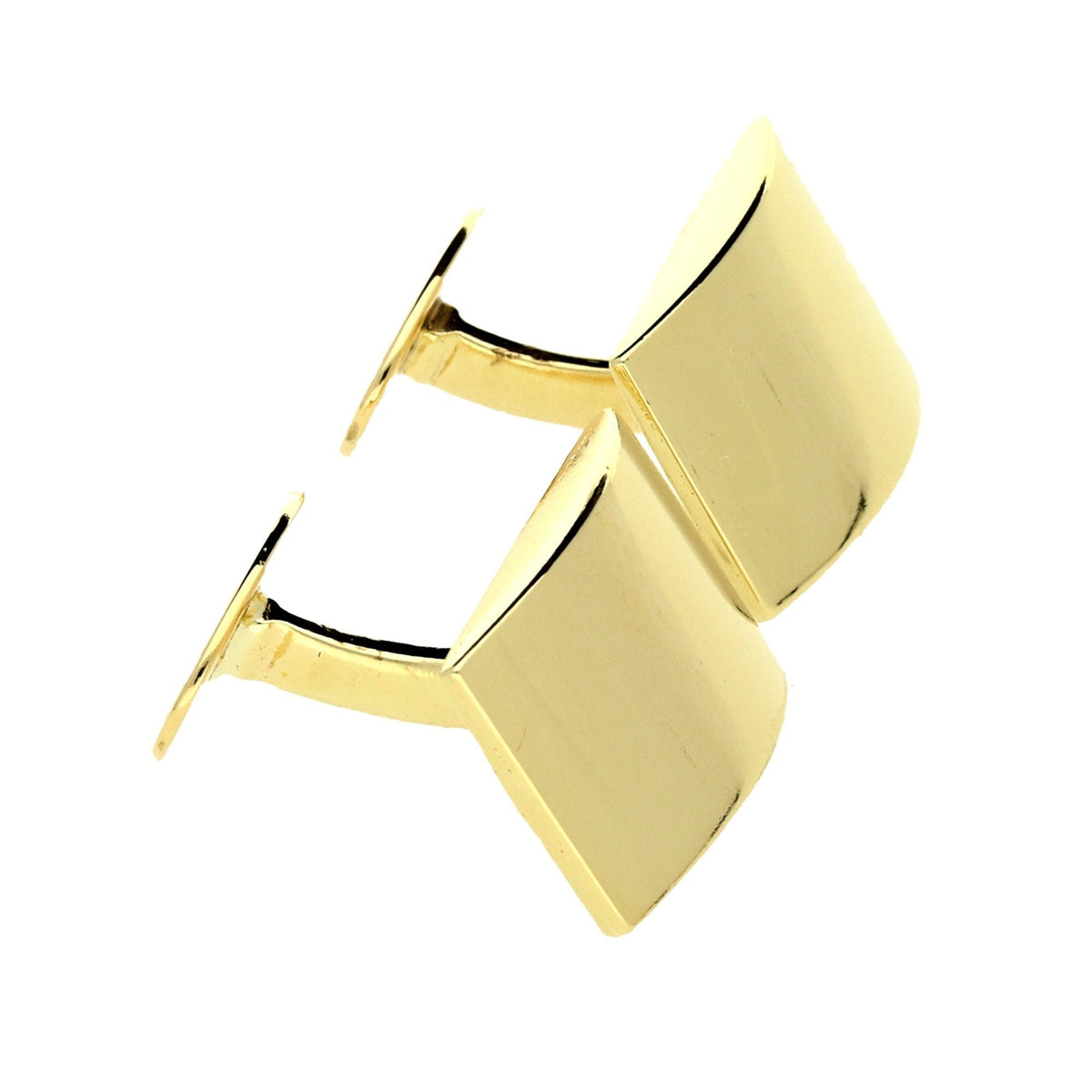 9ct Yellow Gold Rectangular Cufflinks - 7.0g