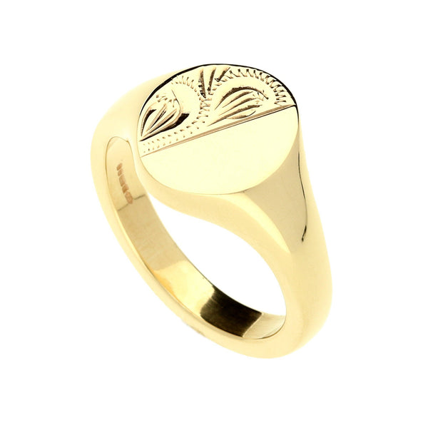 9ct Yellow Gold Heavy Signet Ring - 11.8g