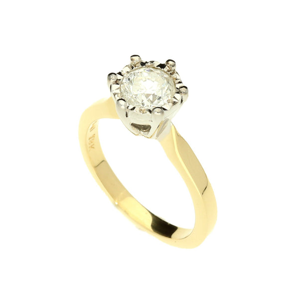 18ct Gold Illusion Set Engagement Ring - 1.01ct