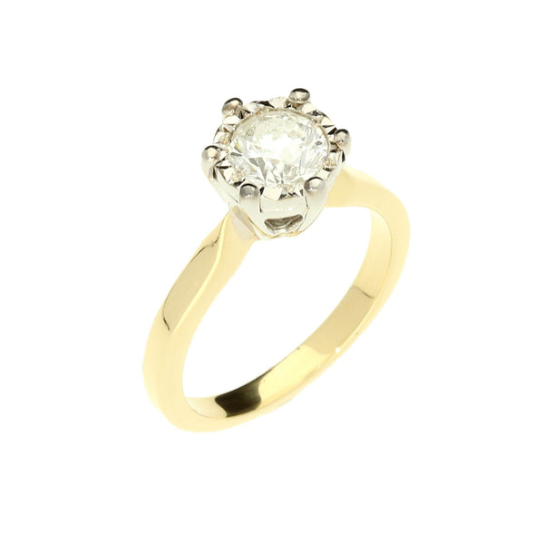 18ct Gold Illusion Set Engagement Ring - 1.01ct