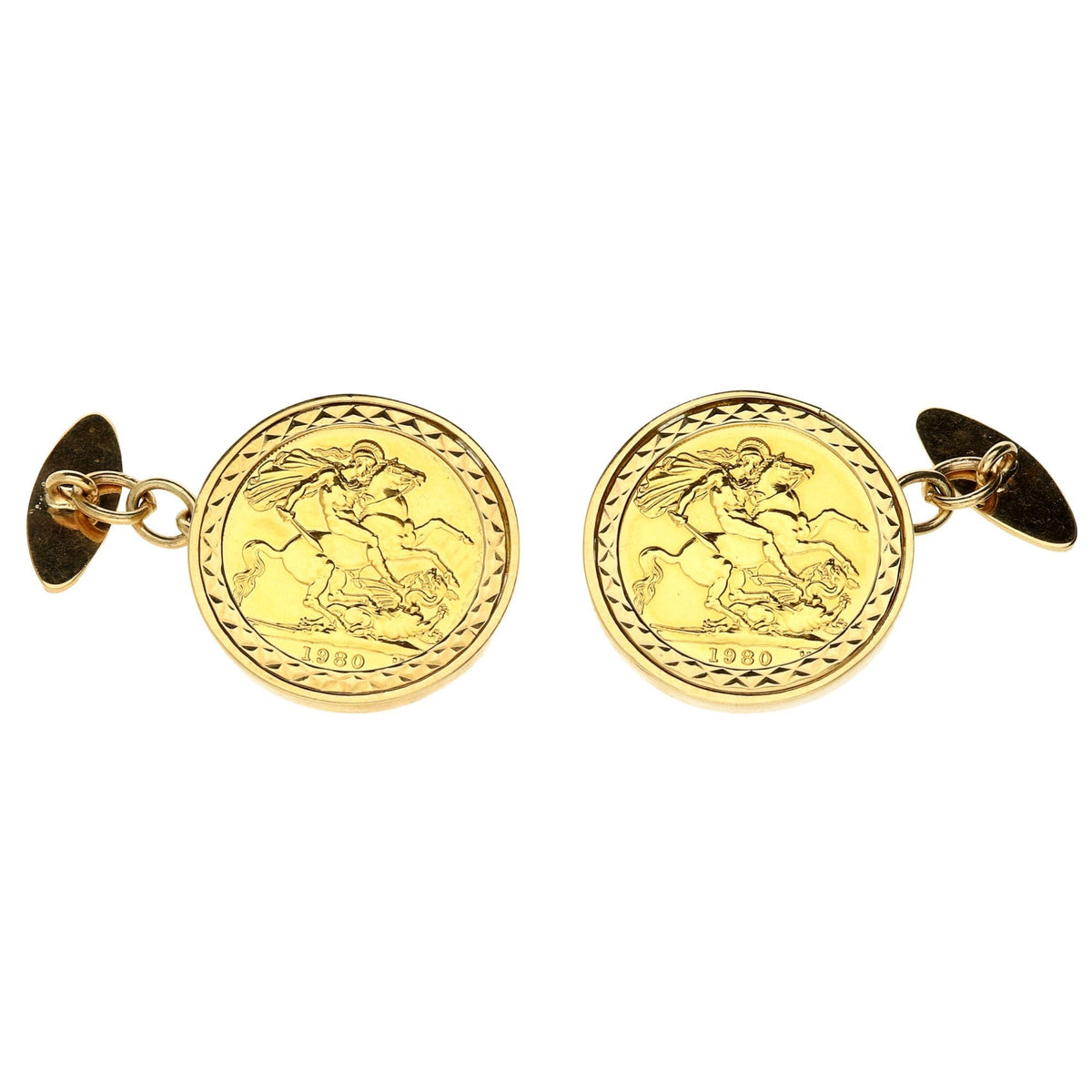 1980 Gold Sovereign Cufflinks - 26.7g