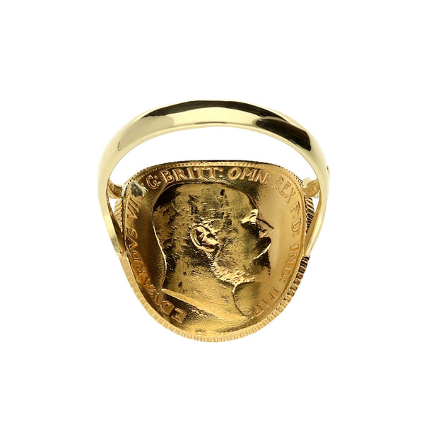 1910 Bent-Over Half Sovereign Ring - 6.10g