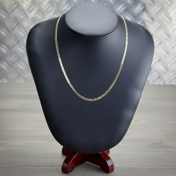 9ct Yellow Gold 19 inch Fancy Chain - 4.6 grams