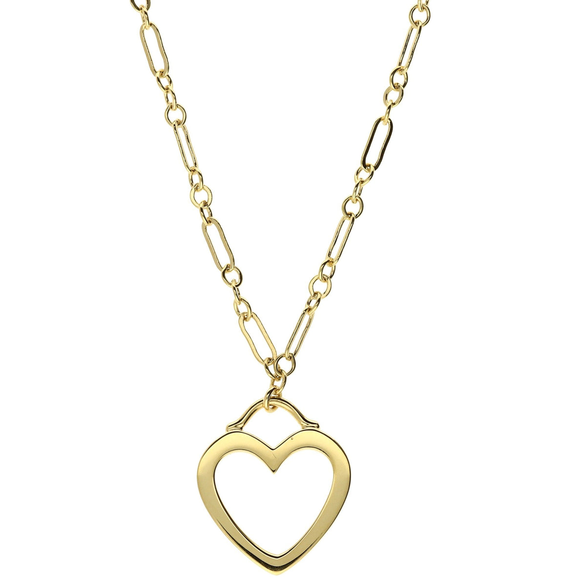 18ct Yellow Gold Tiffany Heart Necklace - 5.2 grams