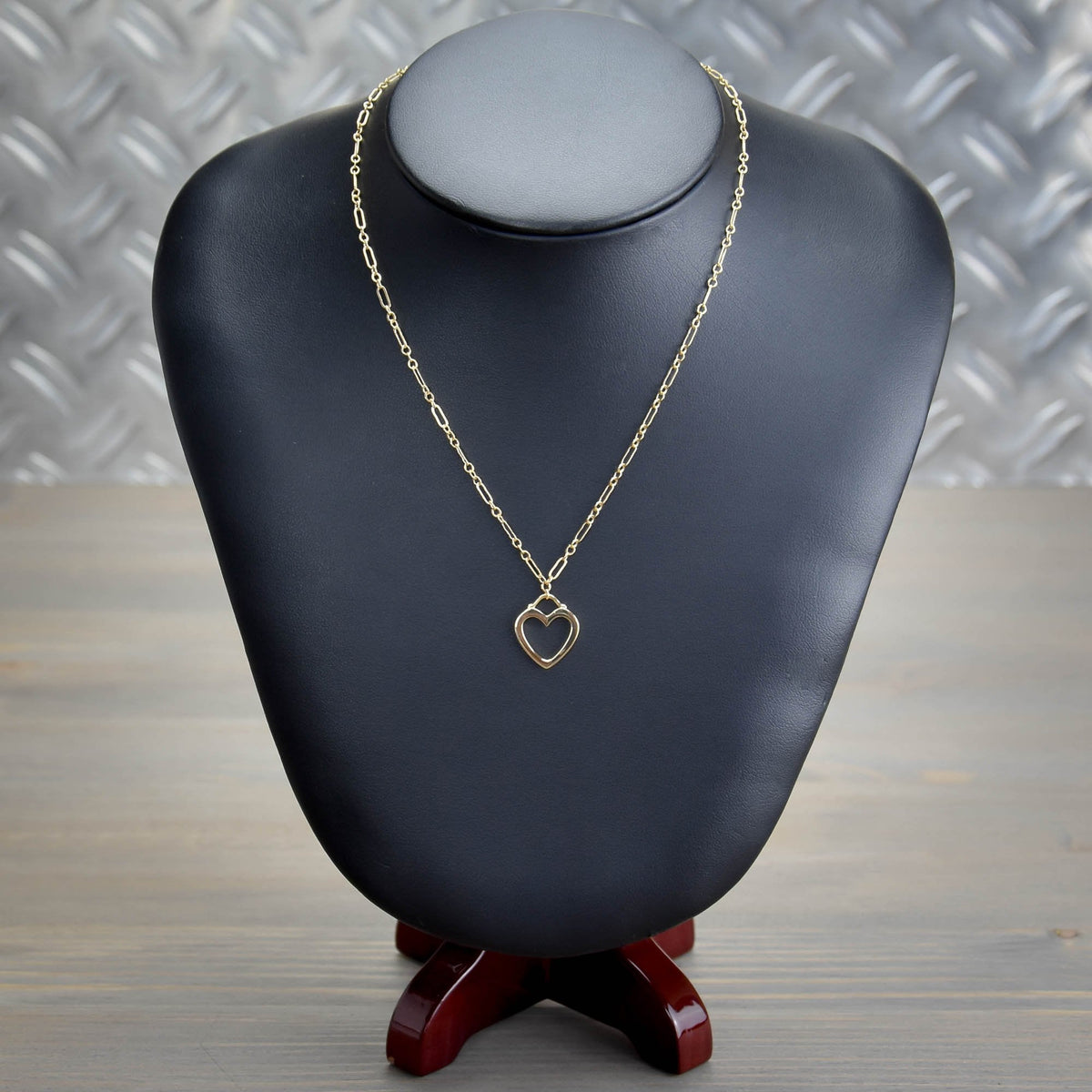 18ct Yellow Gold Tiffany Heart Necklace - 5.2 grams
