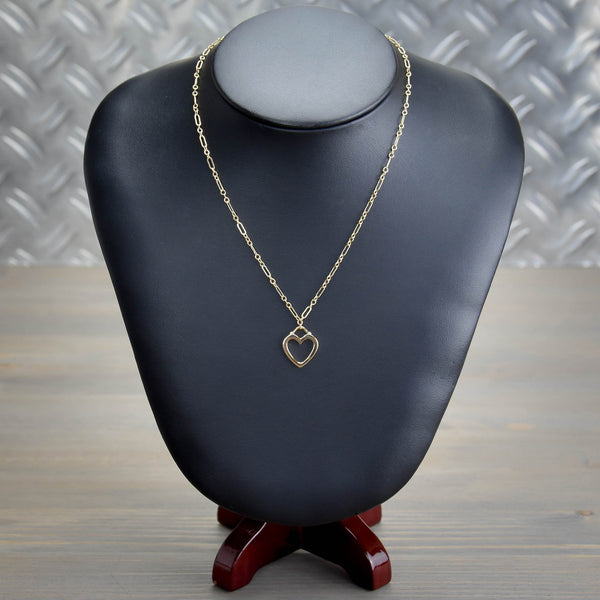 18ct Yellow Gold Tiffany Heart Necklace - 5.2 grams