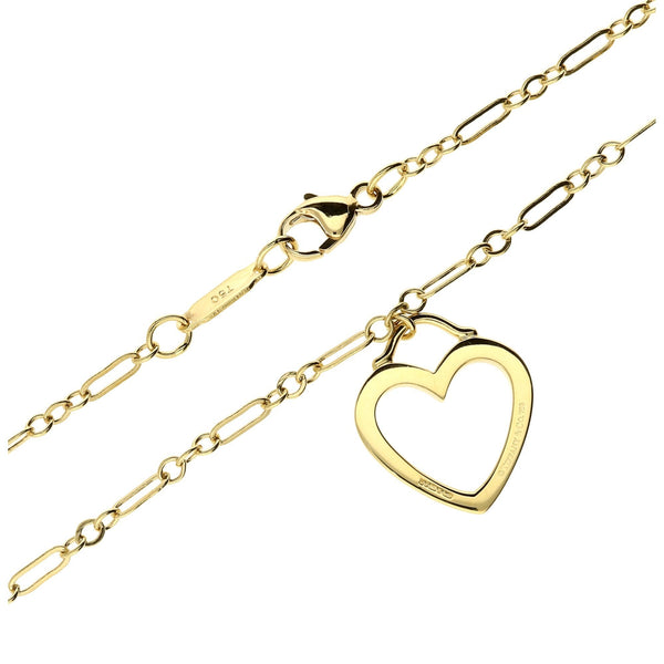 18ct Yellow Gold Tiffany Heart Necklace - 5.2 grams