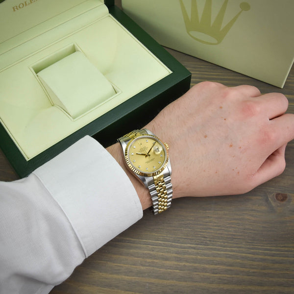 Datejust 16233 - Mens Watch - Diamond Dial - 1990