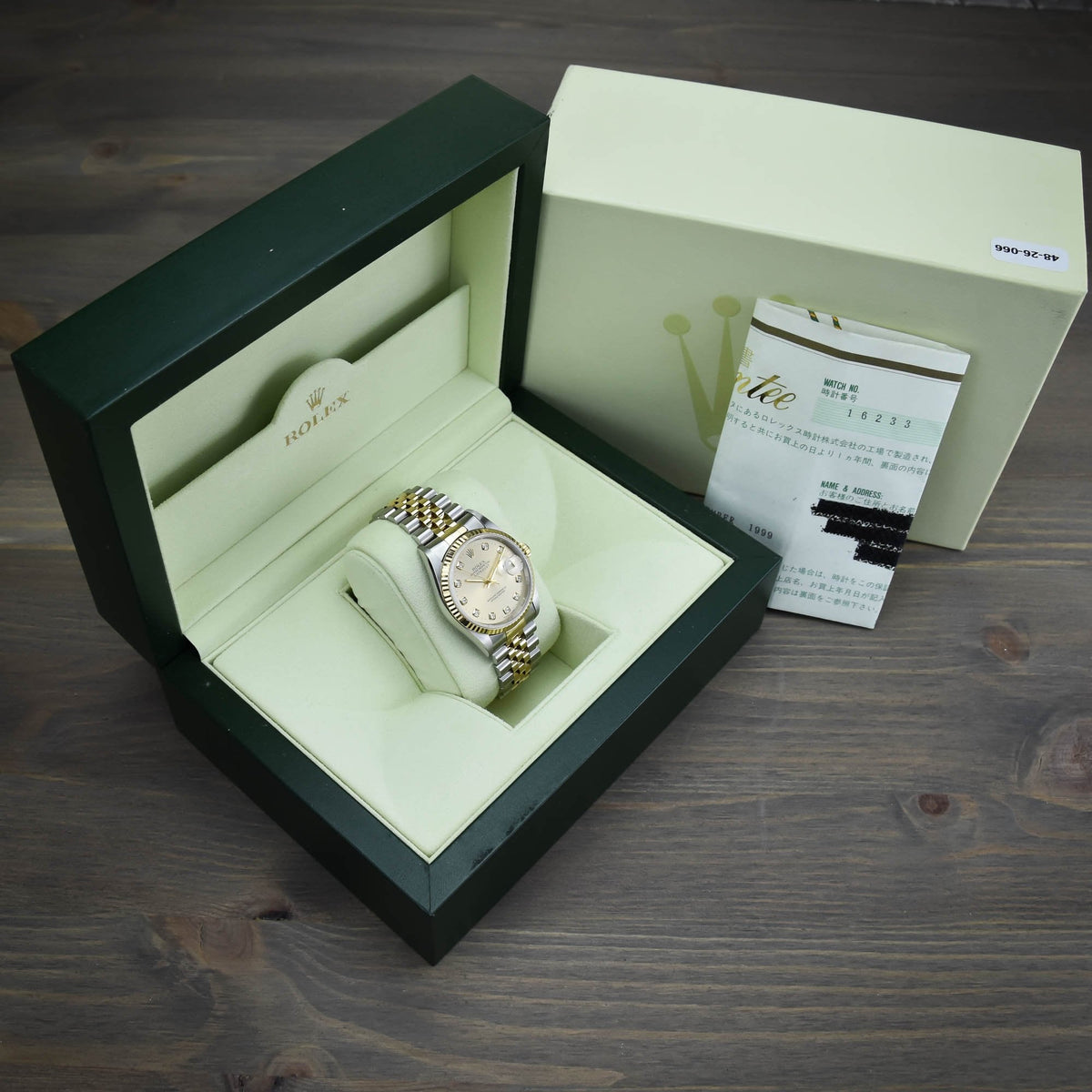 Datejust 16233 - Gents Watch - Diamond Dial - 1999