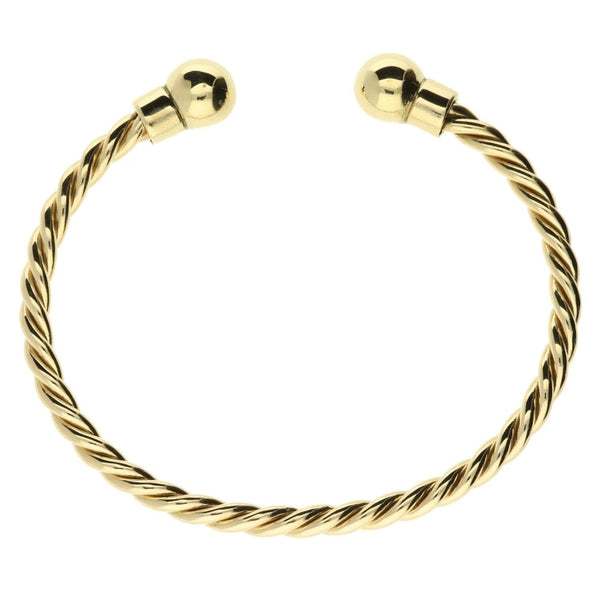 9ct Yellow Gold 'Twisted-Torque' Gents bangle - 20.9g