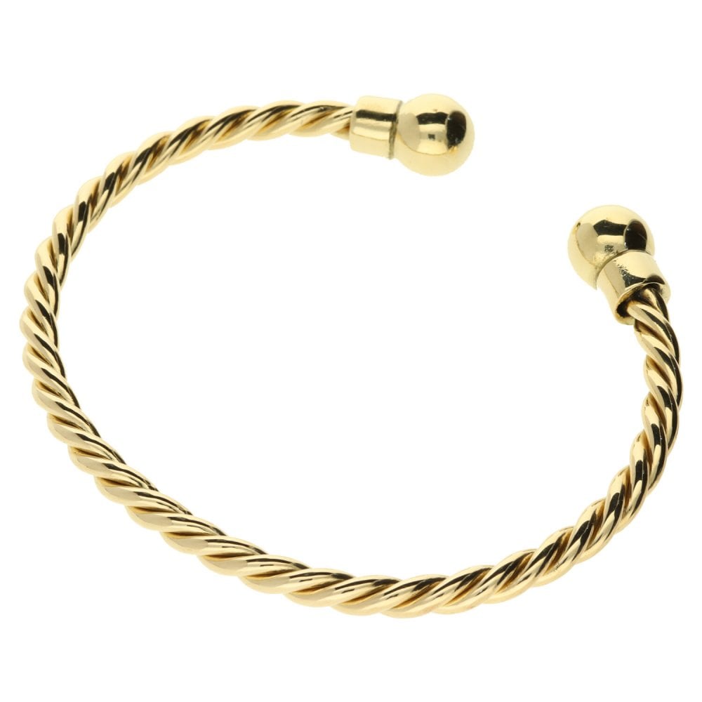 9ct Yellow Gold 'Twisted-Torque' Gents bangle - 20.9g