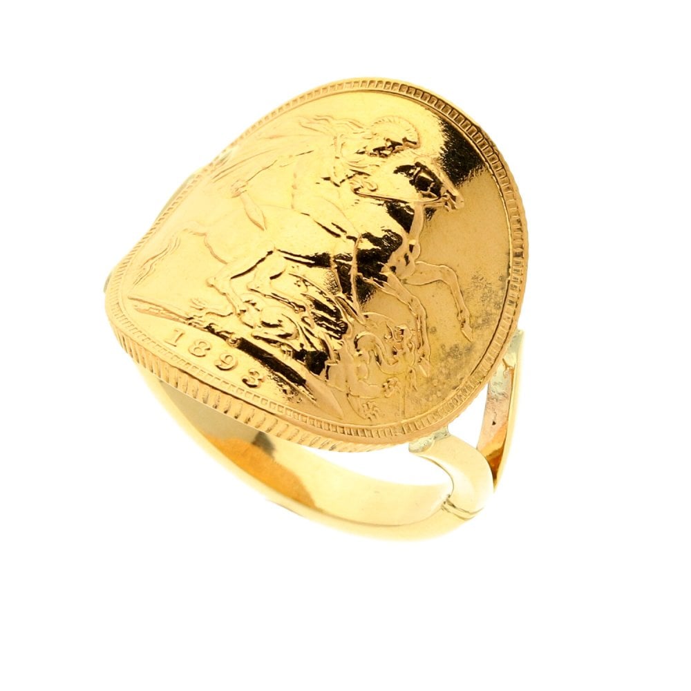 1893 Bent-Over Full Sovereign Ring - 10.4g