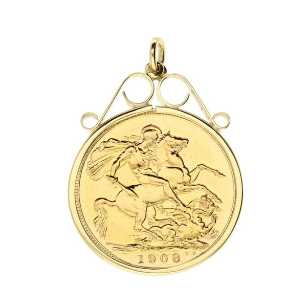 1908 Gold Full-Sovereign Pendant - 9.1g