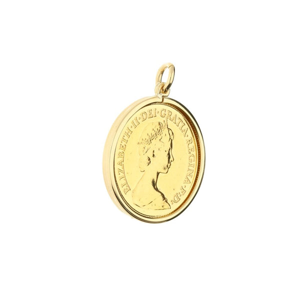1982 Gold Half-Sovereign Pendant - 4.7g