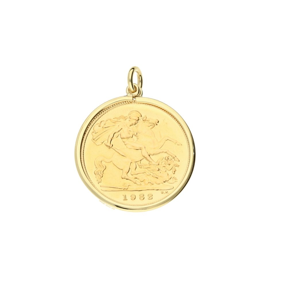 1982 Gold Half-Sovereign Pendant - 4.7g