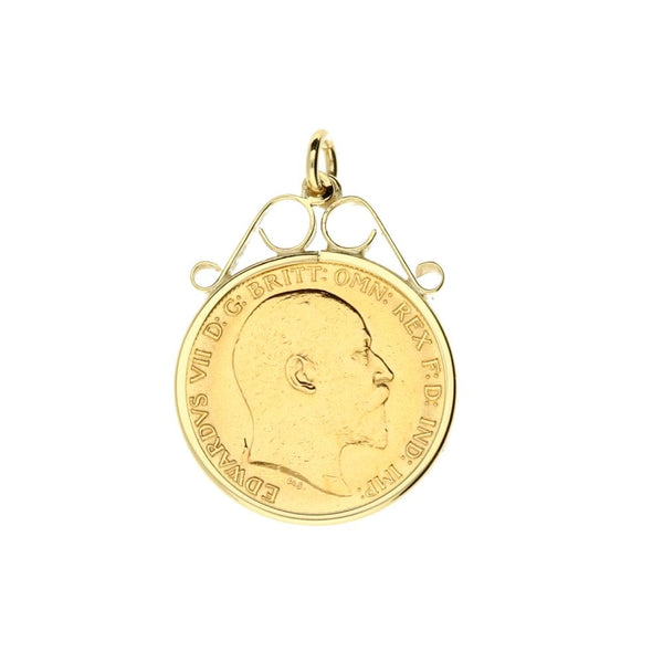 1908 Gold Half-Sovereign Pendant - 4.9g