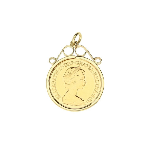 1982 Gold Half-Sovereign Pendant - 4.9g