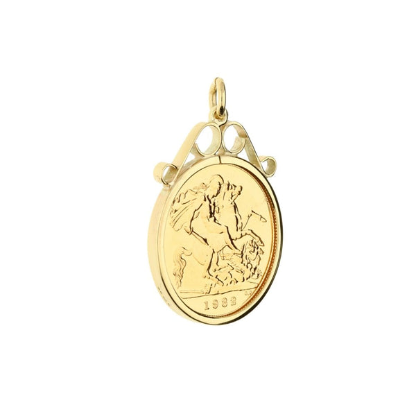 1982 Gold Half-Sovereign Pendant - 4.9g