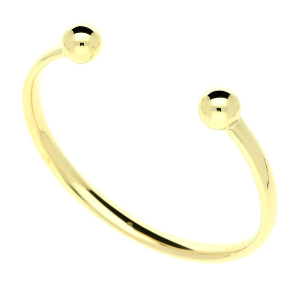 Mens 9ct Yellow Gold Torque Bangle - 34.2g