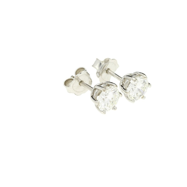 18ct White Gold Diamond Stud Earrings - 2.00ct