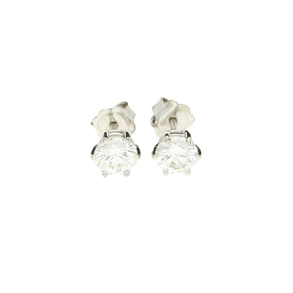 18ct White Gold Diamond Stud Earrings - 2.00ct