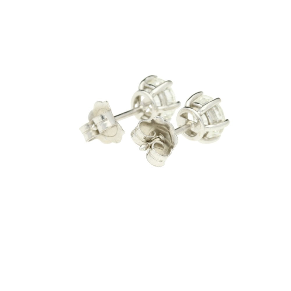18ct White Gold Diamond Stud Earrings - 2.00ct
