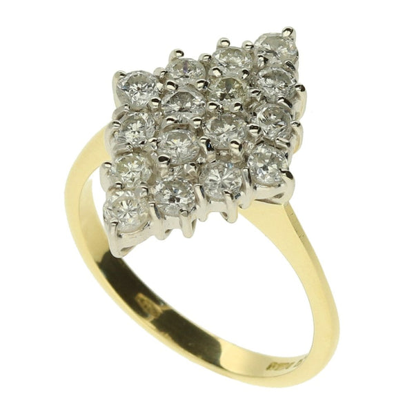 18ct Gold Diamond Cluster Ring - 1.00ct