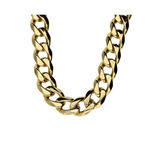 Gents 9ct Yellow Gold 26-Inch Heavy Curb Chain - 163g