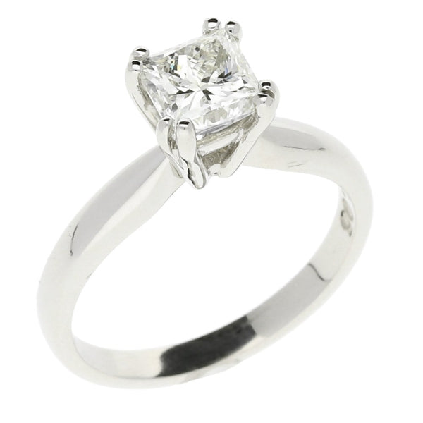 Platinum Princess Cut Diamond Engagement Ring - 1.05ct