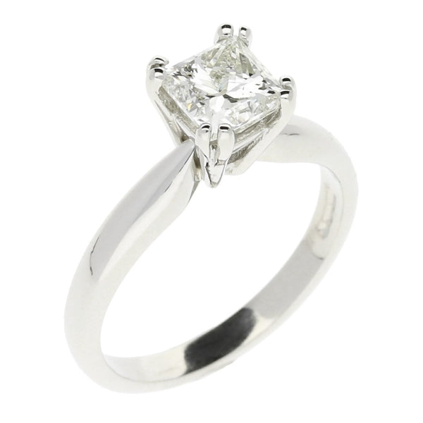 Platinum Princess Cut Diamond Engagement Ring - 1.05ct