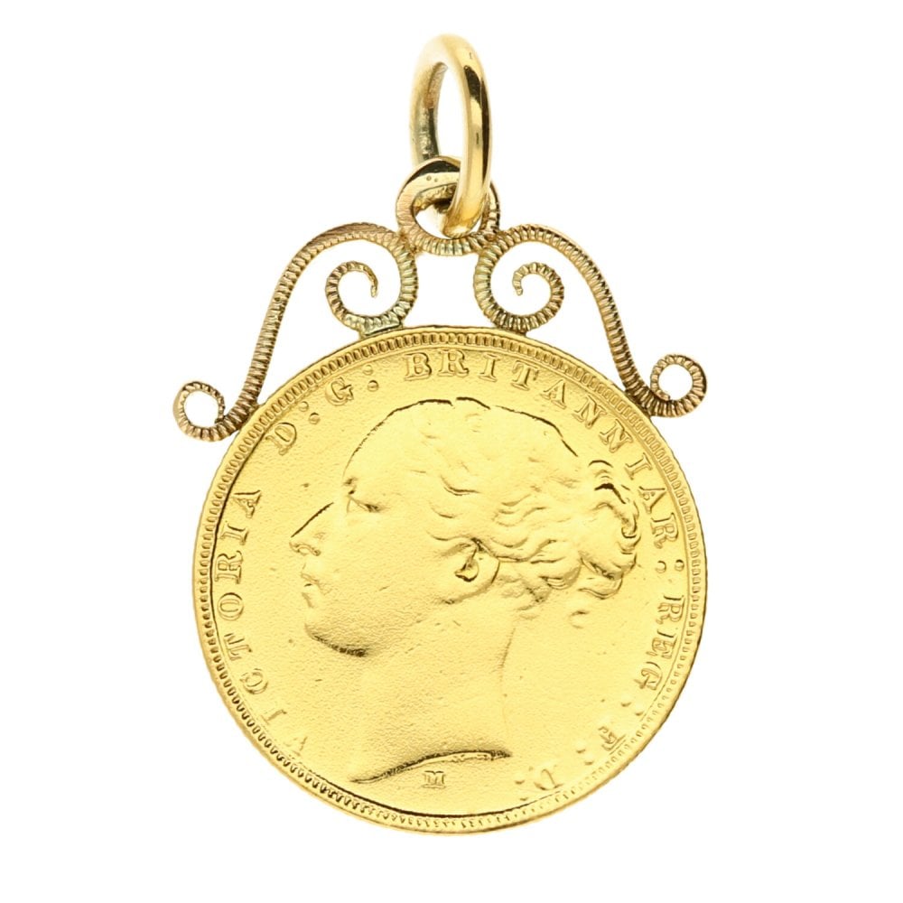 1882 Gold Full-Sovereign Pendant - 9g