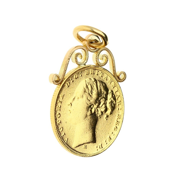 1882 Gold Full-Sovereign Pendant - 9g
