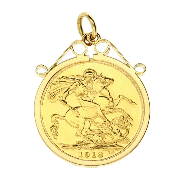 1913 Gold Full-Sovereign Pendant - 9.6g