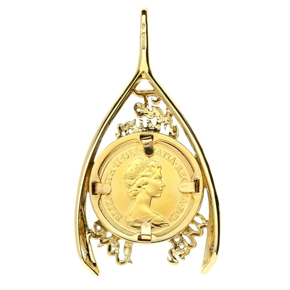 1982 Gold Half-Sovereign Pendant - 10.6g