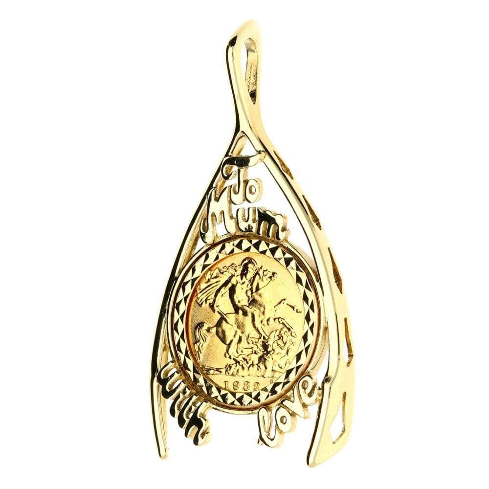 1982 Gold Half-Sovereign Pendant - 10.6g